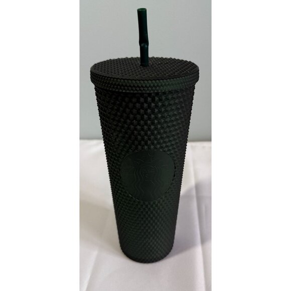 Starbucks Other - Starbucks Matte Dark Green Studded Venti 24oz Cold Cup Trumbler Twist Lid